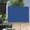 Image de vidaXL Auvent latéral rétractable de patio 120x500 cm Bleu
