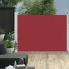 Image de vidaXL Auvent latéral rétractable de patio 120x500 cm Rouge