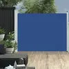 Image de vidaXL Auvent latéral rétractable de patio 140x500 cm Bleu