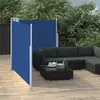 Image de vidaXL Auvent latéral rétractable Bleu 100 x 600 cm