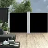 Image de vidaXL Auvent latéral rétractable Noir 120 x 600 cm