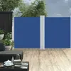 Image de vidaXL Auvent latéral rétractable Bleu 140 x 600 cm