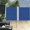 Image de vidaXL Auvent latéral rétractable Bleu 160 x 600 cm