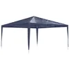 Image de vidaXL Tente de Réception Tonnelle de Patio Chapiteau de Jardin Pavillon d'Extérieur Belvédère de Terrasse Voyages de Camping 4x4 m Bleu