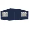Image de vidaXL Tente de réception avec parois latérales 4x6 m Bleu 90 g/m²