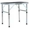Image de vidaXL Table pliable de camping Gris Aluminium 60x45 cm