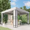 Image de vidaXL Tonnelle avec toit double 3x3 m Blanc