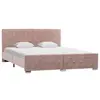 Image de vidaXL Cadre de lit sans matelas Rose Velours 160x200 cm