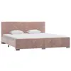 Image de vidaXL Cadre de lit sans matelas Rose Velours 180x200 cm