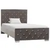 Image de vidaXL Cadre de lit sans matelas Gris Velours 90x200 cm