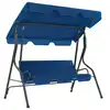 Image de vidaXL Balancelle de jardin Bleu foncé 170 x 110 x 153 cm Tissu