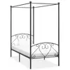 Image de vidaXL Cadre de lit à baldaquin sans matelas gris métal 100x200 cm