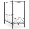 Image de vidaXL Cadre de lit à baldaquin sans matelas gris métal 120x200 cm