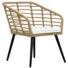 Image de Ensemble de bistro 3 pcs Résine tressée Chêne