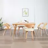 Image de vidaXL Chaises à manger lot de 4 crème bois courbé et similicuir