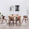 Image de vidaXL Chaises à manger lot de 6 crème bois courbé et similicuir