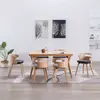 Image de vidaXL Chaises à manger lot de 6 noir bois courbé et similicuir