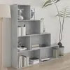 Image de vidaXL Bibliothèque/Séparateur de pièce Gris béton Bois d'ingénierie