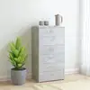 Image de vidaXL Buffet avec 6 tiroirs Gris béton 50x34x96 cm Bois d'ingénierie