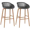Image de vidaXL Chaises de bar lot de 2 gris