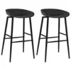 Image de vidaXL Chaises de bar lot de 2 noir