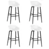 Image de vidaXL Chaises de bar lot de 4 blanc