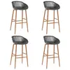 Image de vidaXL Chaises de bar lot de 4 gris