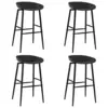 Image de vidaXL Chaises de bar lot de 4 noir