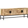 Image de vidaXL Meuble TV 140x30x50 cm Bois massif de manguier