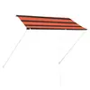 Image de vidaXL Auvent rétractable 250x150 cm Orange et marron