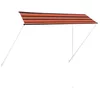 Image de vidaXL Luifel uittrekbaar 350x150 cm oranje en bruin