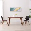 Image de vidaXL Chaises à manger lot de 2 noir similicuir