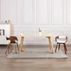 Image de vidaXL Chaises à manger lot de 2 bois courbé et similicuir