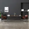 Image de vidaXL Chaise pivotante à manger Marron Similicuir
