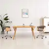 Image de vidaXL Chaise pivotante à manger Taupe Bois courbé et tissu