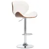 Image de vidaXL Tabouret de bar Blanc Similicuir