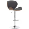 Image de vidaXL Tabouret de bar Gris Tissu