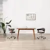 Image de vidaXL Chaise pivotante à manger Gris Bois courbé et tissu