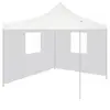 Image de vidaXL Tente de réception pliable avec 2 parois 3x3 m Acier Blanc
