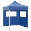Image de vidaXL Tente de réception pliable avec 2 parois 2x2 m Acier Bleu