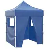 Image de vidaXL Tente de réception pliable avec 4 parois 2x2 m Acier Bleu