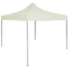 Image de vidaXL Tente de Réception Pliable Professionnelle Tonnelle d'Extérieur Chapiteau de Jardin Belvédère Voyage de Camping Barbecue Mariage 2x2 m Acier Crème