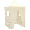 Image de vidaXL Tente de réception pliable avec 4 parois 2x2 m Acier Crème