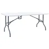 Image de vidaXL Table pliable de jardin Blanc 180x72x72 cm PEHD