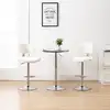 Image de vidaXL Tabourets de bar lot de 2 blanc similicuir