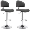 Image de vidaXL Tabourets de bar lot de 2 gris similicuir