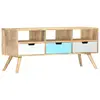Image de vidaXL Meuble TV 110x35x48 cm Bois de manguier massif