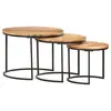 Image de vidaXL Tables gigognes 3 pcs Bois d'acacia massif