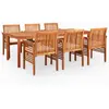 Image de vidaXL Ensemble à manger d'extérieur 7 pcs et coussins Acacia solide