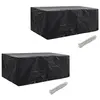 Image de vidaXL Housses de salon de jardin 2 pcs Rotin 10 oeillets 229 x 113 cm